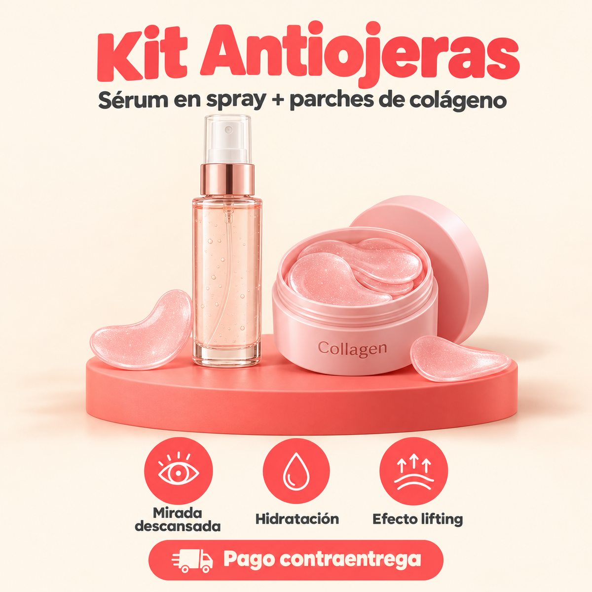 Kit Antiojeras: Sérum en Spray + Parches de Colágeno
