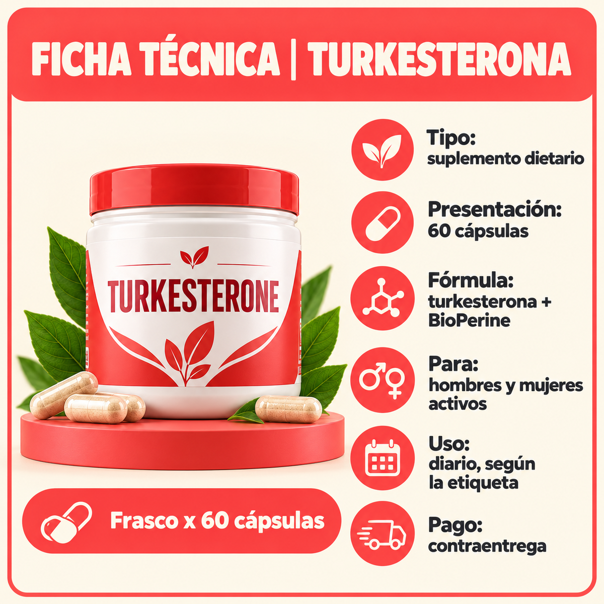 Turkesterona con BioPerine